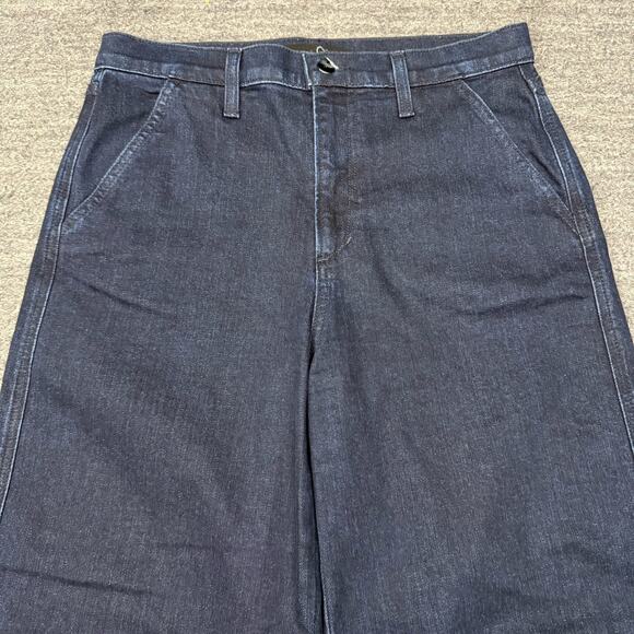 Joes Jeans Women 29 High Rise Wide Leg Cuffed Trixie Don't Worry Dark Wash Denim - Picture 8 of 11